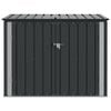 vidaXL Garden Storage Box Black 151.5 x 82 x 110.5 cm Steel