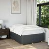 vidaXL Bed Frame without Mattress Dark Grey Double Fabric