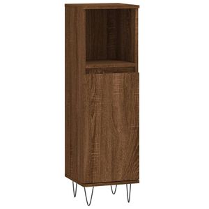 vidaXL Bathroom Cabinet Brown Oak 30x30x100 cm Engineered Wood