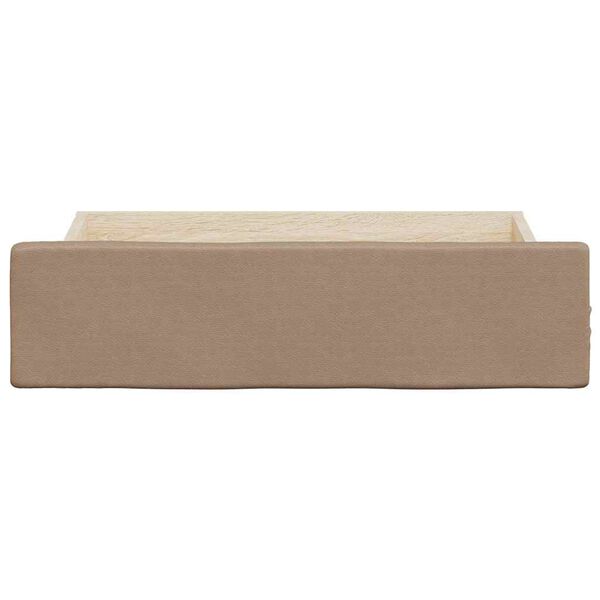 vidaXL Bed Drawers 2 pcs Cappuccino Engineered Wood and Faux Leather