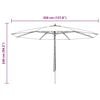 vidaXL Garden Parasol with Wooden Pole 350 cm Blue