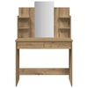 vidaXL Dressing Table with Mirror Artisan Oak 96x39x142 cm