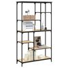 vidaXL Bookshelf Sonoma Oak 99x35.5x176 cm Engineered Wood and Steel