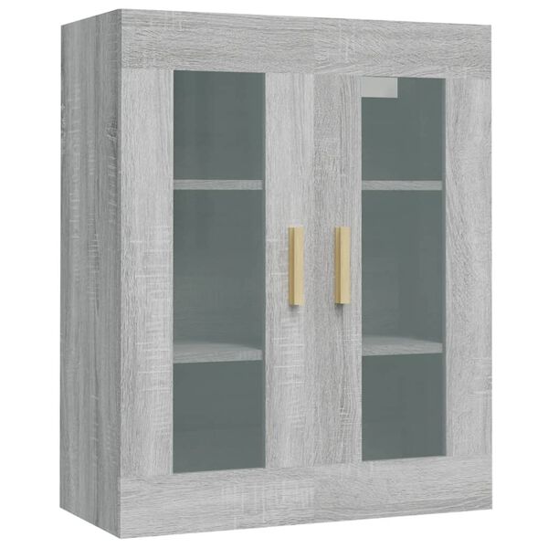 vidaXL Hanging Wall Cabinet Grey Sonoma 69.5x34x90 cm