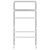 vidaXL 2-Tier Storage Rack over Washing Machine Grey 69x28x143 cm Iron