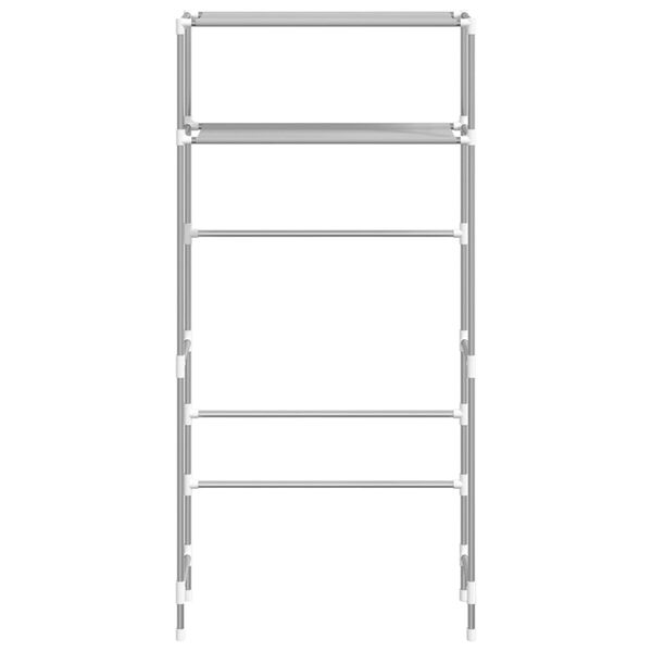 vidaXL 2-Tier Storage Rack over Washing Machine Grey 69x28x143 cm Iron