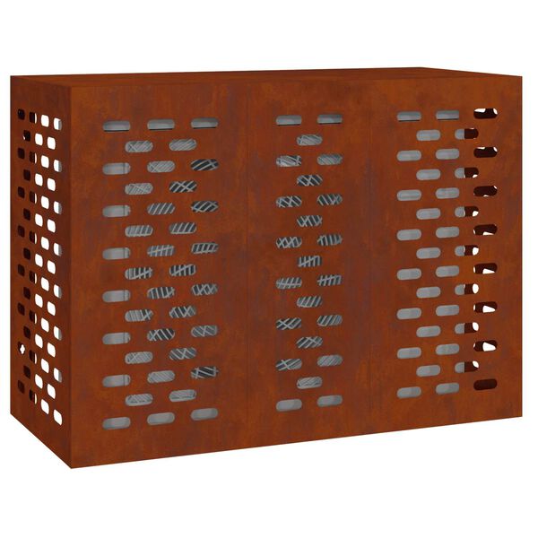 vidaXL Air Conditioner Cover Rusty 110 x 50 x 80 cm Weathering Steel