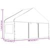 vidaXL Gazebo with Roof White 5.88x2.23x3.75 m Polyethylene