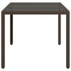 vidaXL Garden Table 150x90x75 cm Tempered Glass and Poly Rattan Brown