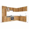 vidaXL 14 Piece Kitchen Cabinet Set Porto Old Wood Engineered Wood