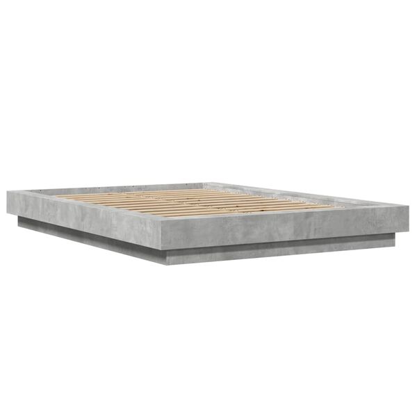vidaXL Bed Frame without Mattress Concrete Grey 120x200 cm