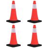 vidaXL Reflective Traffic Cones with Heavy Bases 4 pcs 50 cm