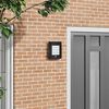 vidaXL Outdoor Wall Light Black 23.5 x 9 x 26 cm