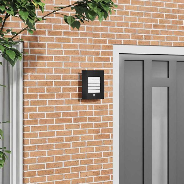 vidaXL Outdoor Wall Light Black 23.5 x 9 x 26 cm