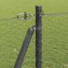 vidaXL Fence Post Grey 50 x 1.2 m (25 mm mesh) Steel and PVC