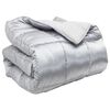 vidaXL Winter Duvet Silver 220 x 260 cm Satin and Microfiber