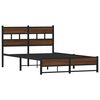 vidaXL Metal Bed Frame without Mattress Brown Oak 120x200 cm
