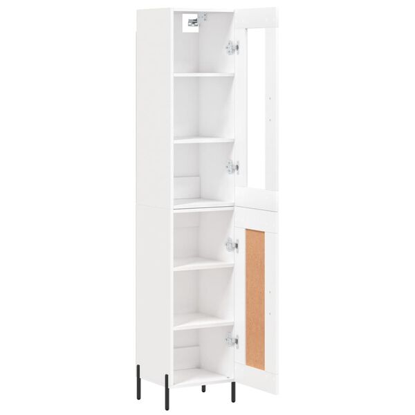 vidaXL Highboard White 34.5x34x180 cm Engineered Wood