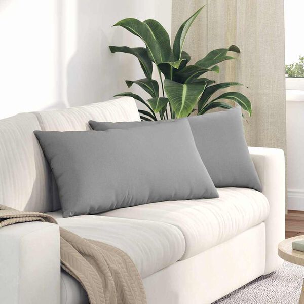vidaXL Sofa Pillows 2 pcs Cloud Grey 80 x 40 cm Fabric