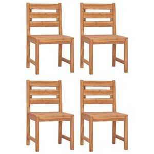 vidaXL Garden Chairs 4 pcs Solid Wood Teak