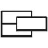 vidaXL Wall Shelf Black Oak 104x20x58.5 cm Engineered Wood