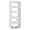 vidaXL Book Cabinet/Room Divider White 60x35x167 cm Solid Pinewood