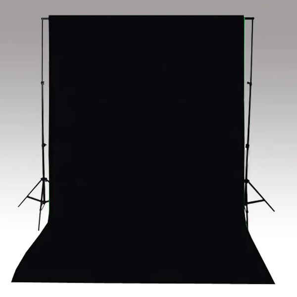 vidaXL Backdrop Cotton without Stand Black 500x300 cm