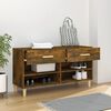 vidaXL Shoe Cabinet Smoked Oak 102x35x55 cm Engineered Wood