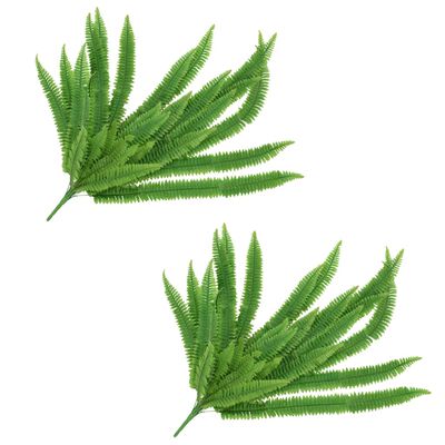 vidaXL Artificial Leaves Fern 2 pcs Green 120 cm