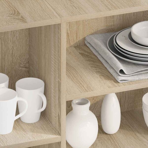 vidaXL Sideboard Sonoma Oak 120x30x75 cm Engineered Wood