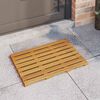 vidaXL Bath Mat Plain Brown 56 x 37 cm Wood