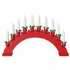 vidaXL Christmas Candle Arch with 10 LED Candles Red 47 x 5 x 29 cm