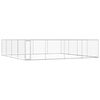 vidaXL Outdoor Dog Kennel Galvanised Steel 760x760x185 cm