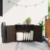 vidaXL Garden Storage Cabinet Brown 83x45x76 cm Poly Rattan