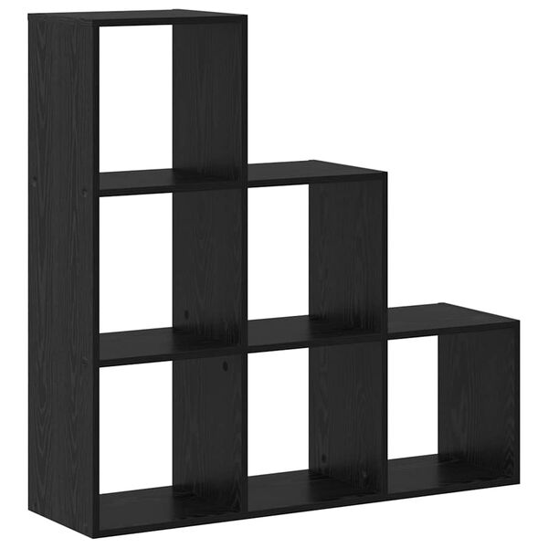 vidaXL Room Divider Bookcase Black Oak 99 x 29 x 99 cm Engineered Wood