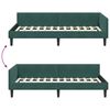 vidaXL Corner Bed Frame Dark Green 90 cm x 190 cm Velvet