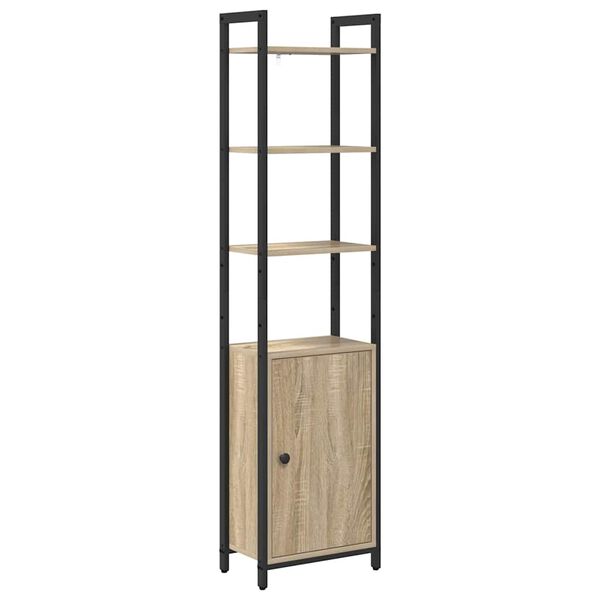 vidaXL Book Cabinet Sonoma Oak 40 x 24 x 161 cm Engineered Wood