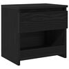 vidaXL Bedside Cabinet Black Oak 40 x 30 x 39 cm Engineered wood