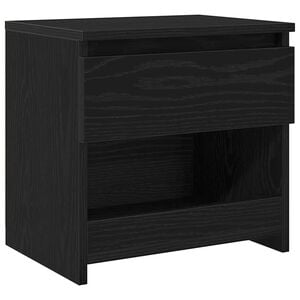 vidaXL Bedside Cabinet Black 40x30x39 cm Engineered Wood