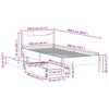 vidaXL Bed Frame with Drawers Wax Brown 100x200 cm Solid Wood Pine