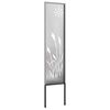 vidaXL Garden Privacy Screen Silver 32 x 140 cm Stainless steel