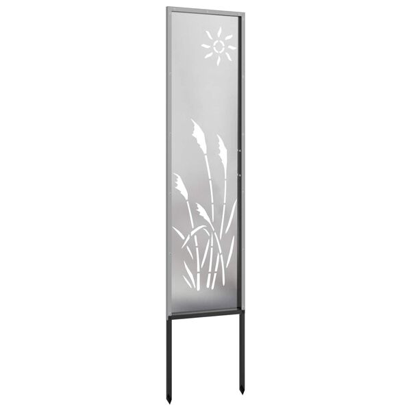 vidaXL Garden Privacy Screen Silver 32 x 140 cm Stainless steel