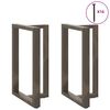 vidaXL Bar Table Legs T-Shaped&nbsp;2 pcs Black 60x35x(90-91) cm Steel