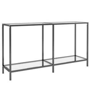 vidaXL Console Table Transparent 140x35x75,5 cm Tempered Glass