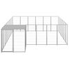 vidaXL Dog Kennel Silver 12.1 m&sup2; Steel
