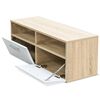 vidaXL TV Cabinet Engineered Wood 95x35x36 cm Oak and White