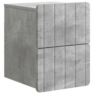 vidaXL Wall-Mounted Bedside Cabinet Concrete Grey 33 x 34.5 x 43 cm