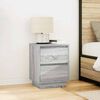 vidaXL Bedside Cabinet with LED Lights&nbsp;Grey Sonoma 38x34x50 cm
