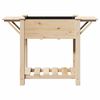 vidaXL Garden Planter Beige 111 x 37 x 76.5 cm Solid Fir Wood