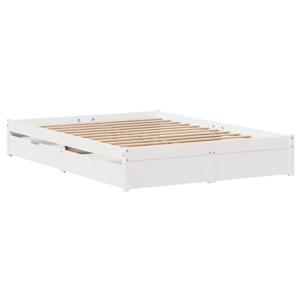 vidaXL Bed Frame without Mattress White 160x200 cm Solid Wood Pine